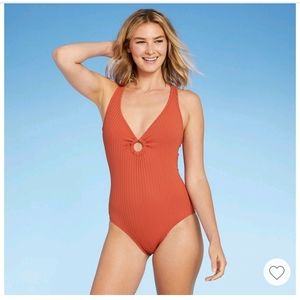NWT Super cute apricot one piece swimsuit